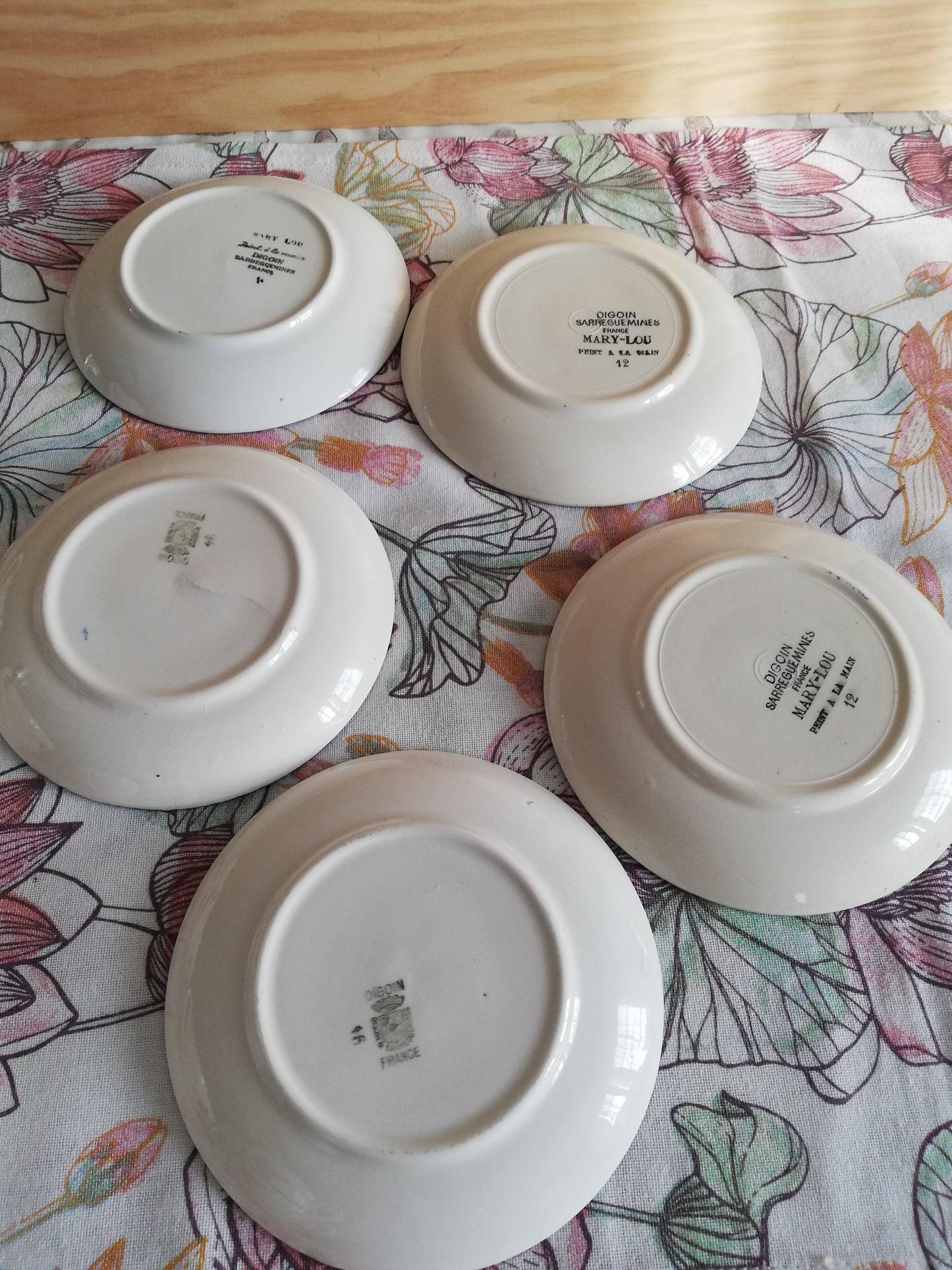 Tasses et Sous Tasses Mary-Lou Digoin Sarreguemines