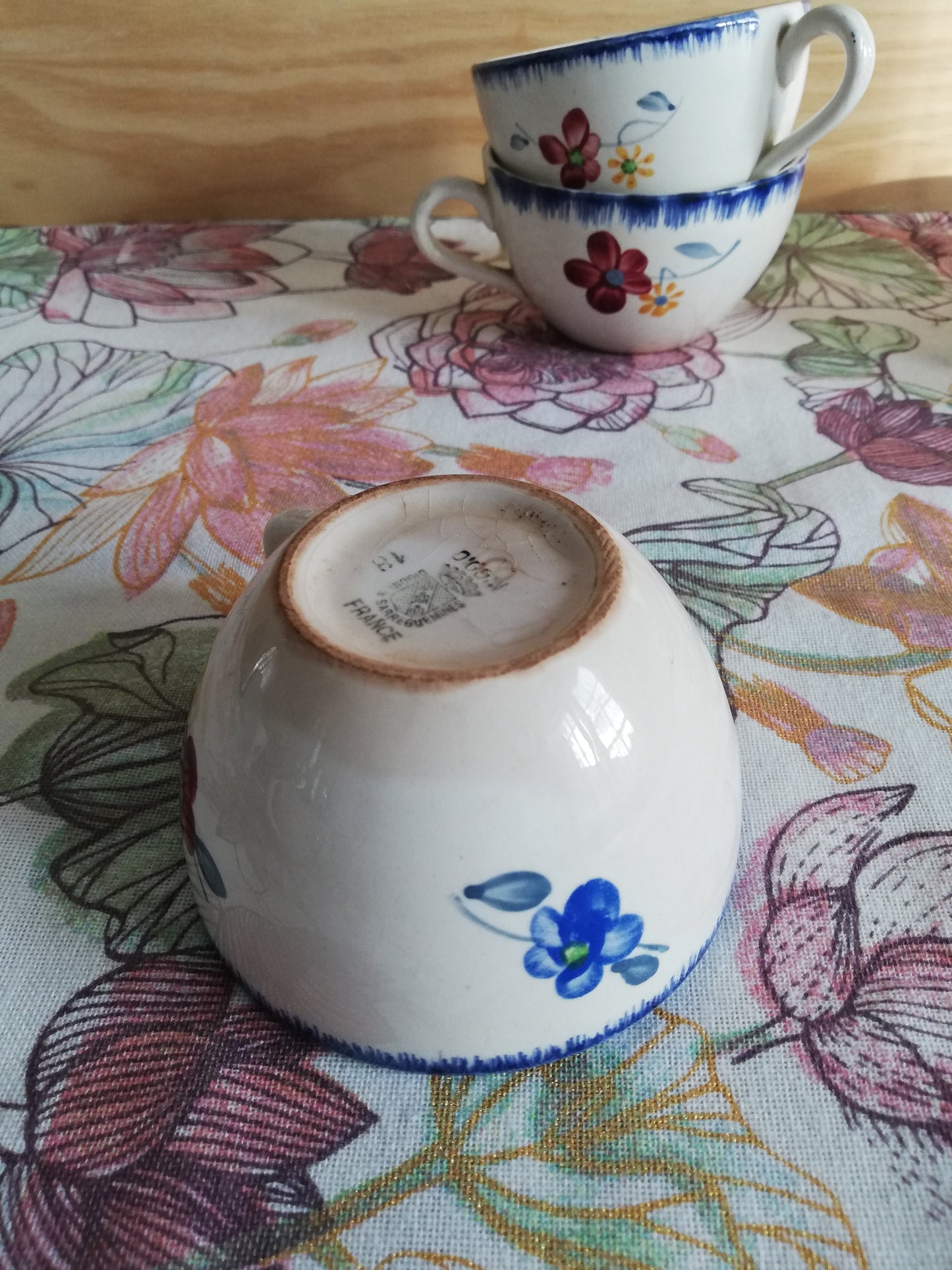 Tasses et Sous Tasses Mary-Lou Digoin Sarreguemines