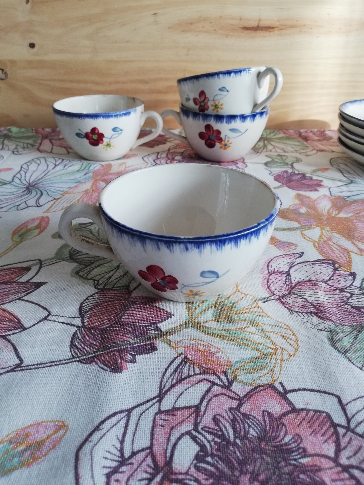 Tasses et Sous Tasses Mary-Lou Digoin Sarreguemines