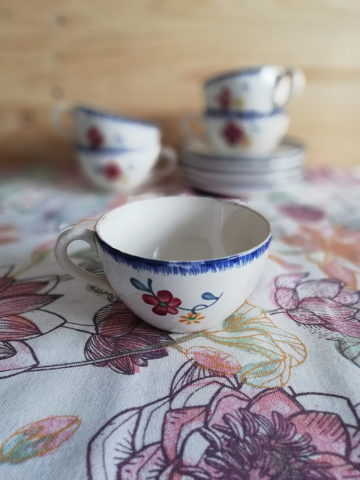Tasses et Sous Tasses Mary-Lou Digoin Sarreguemines