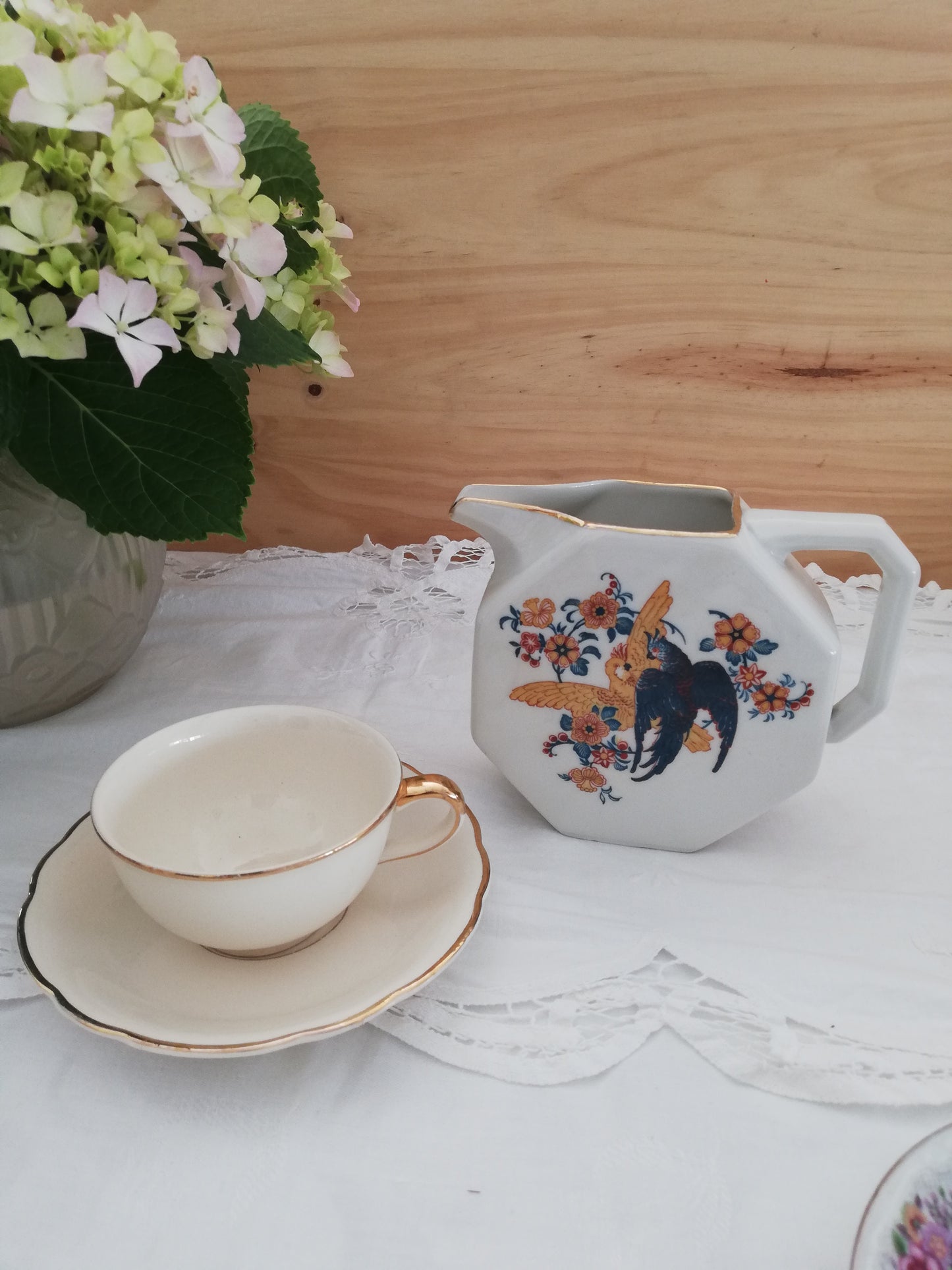 Pot à Lait Porcelaine décor Oiseau