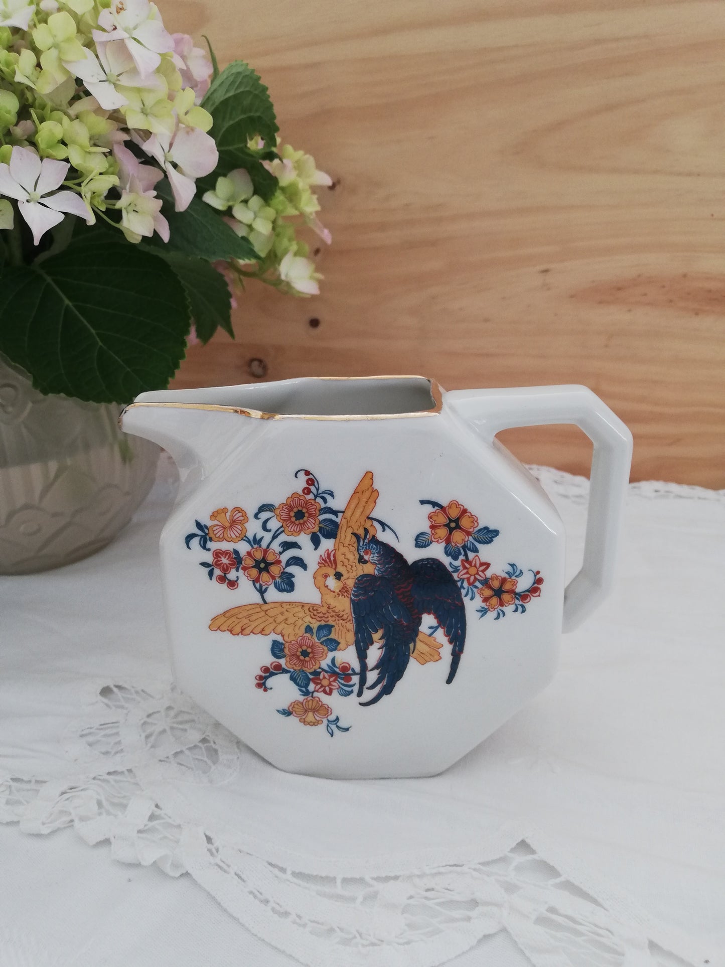 Pot à Lait Porcelaine décor Oiseau