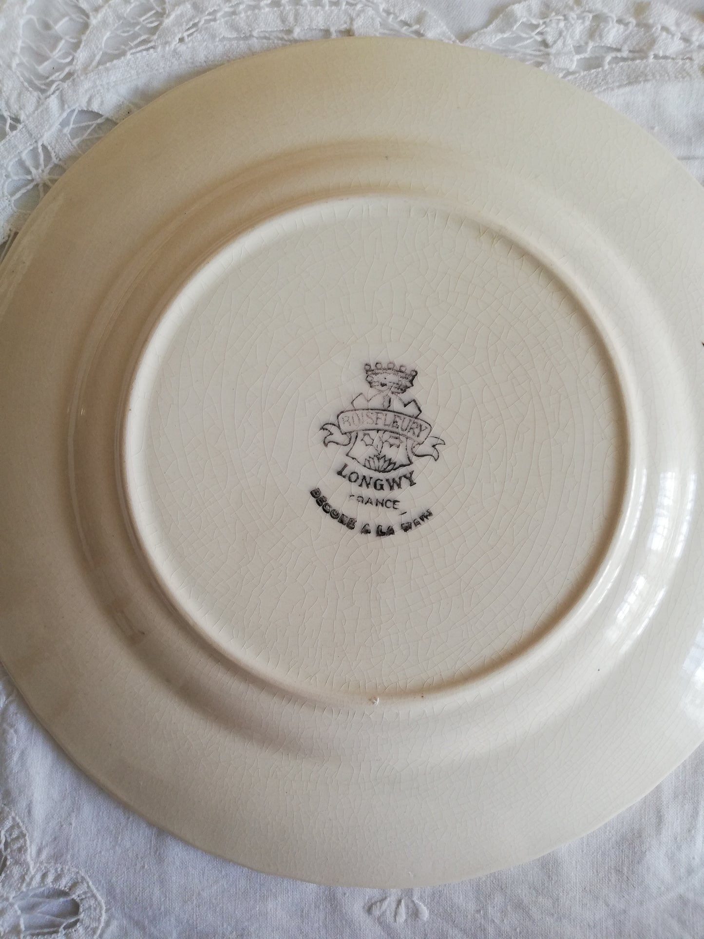 Assiette Bois Fleury Longwy