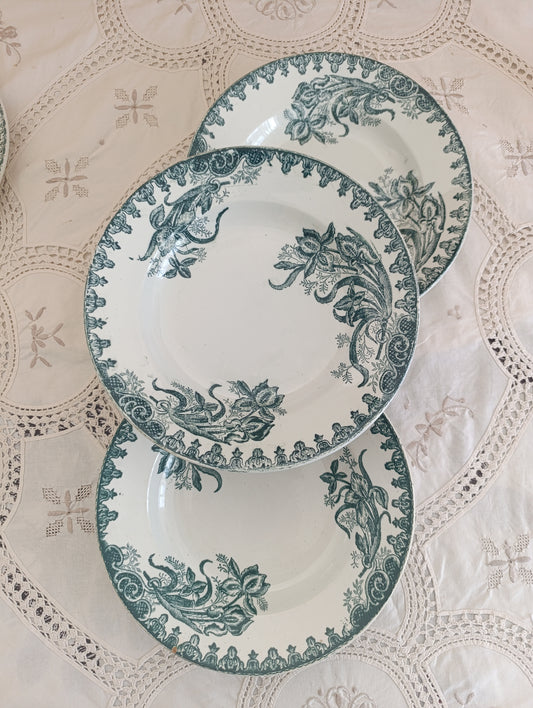 3 assiettes creuses Iris Saint Amandinoise