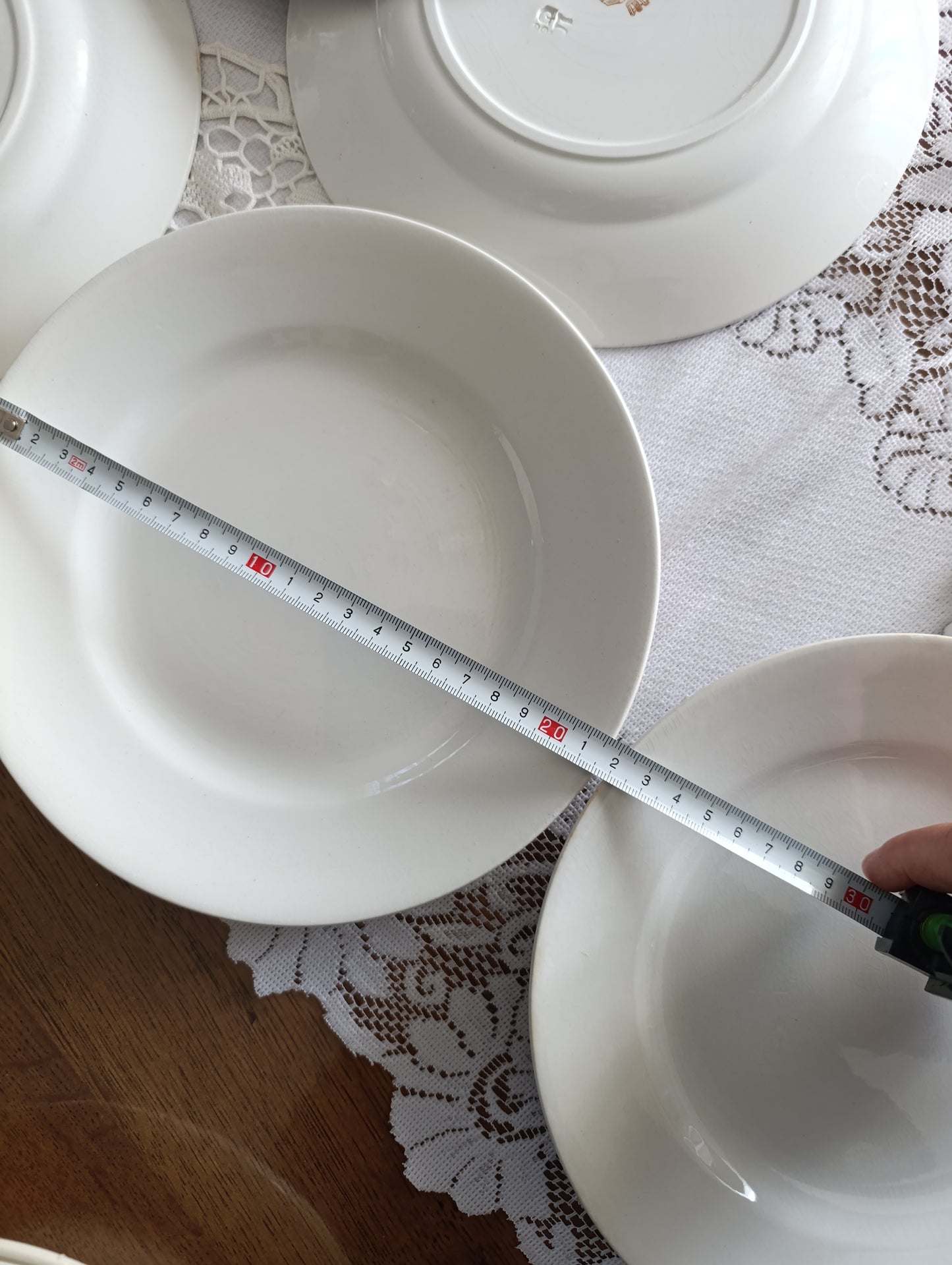 Assiette terre de fer blanche China Sarreguemines