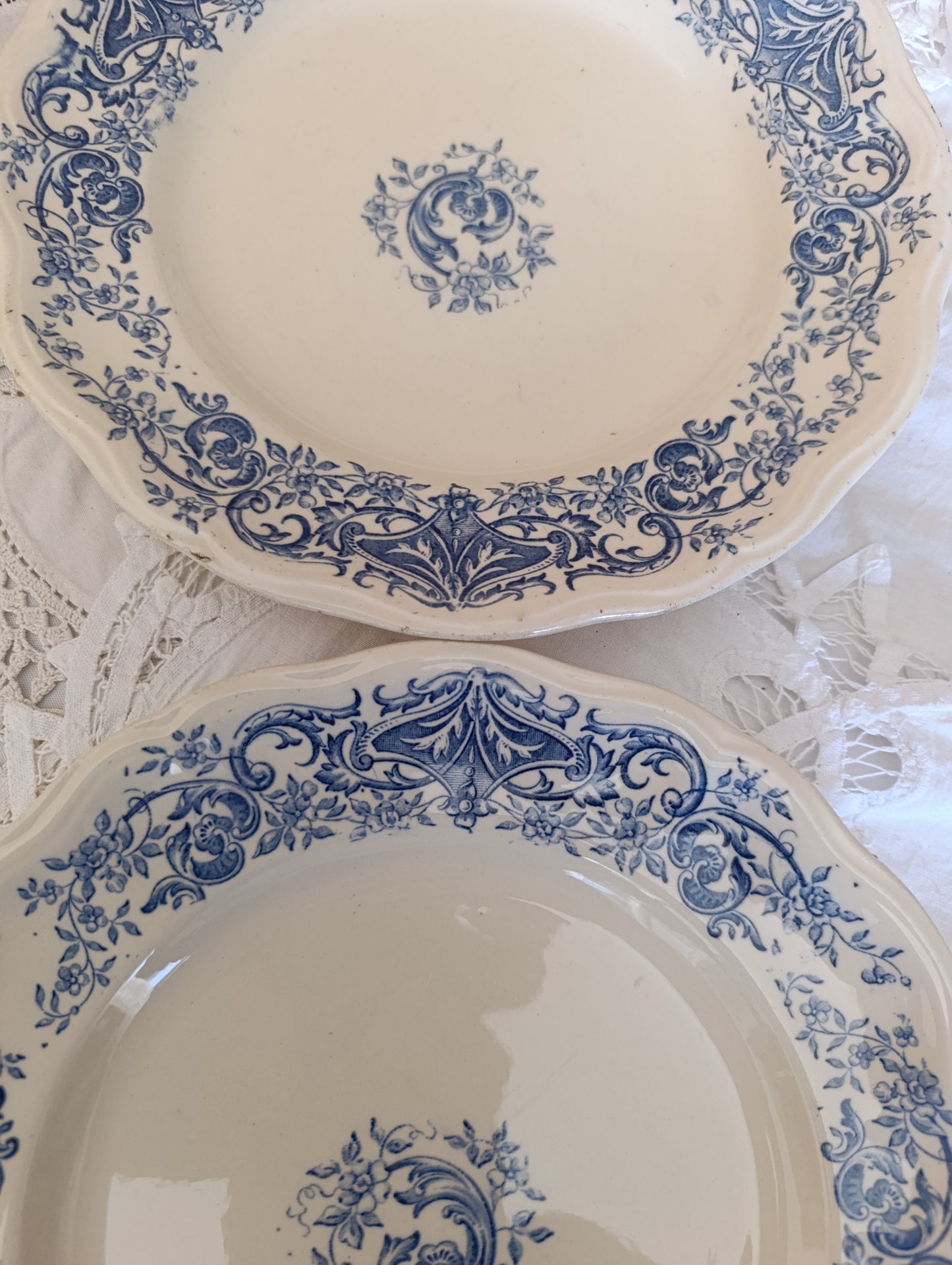 Assiettes Aramis Longchamp terre de fer bleu