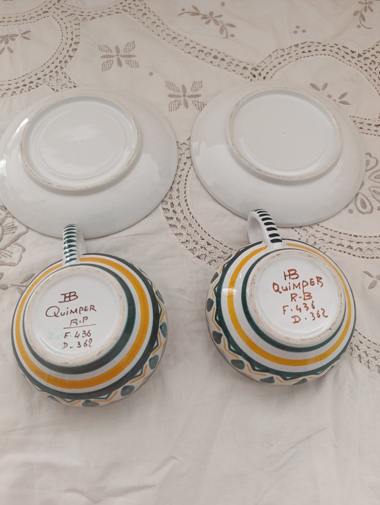 2 tasses Henriot Quimper