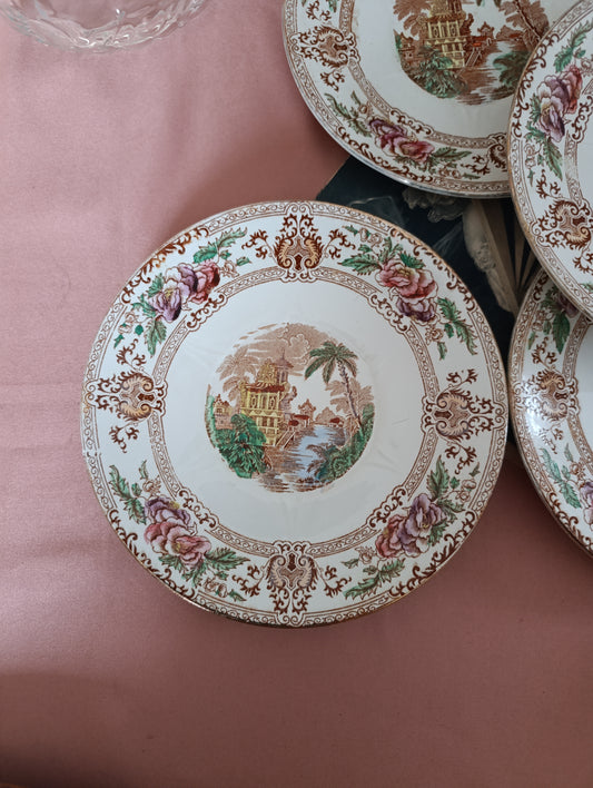Assiette Cyprus Longwy terre de fer polychrome