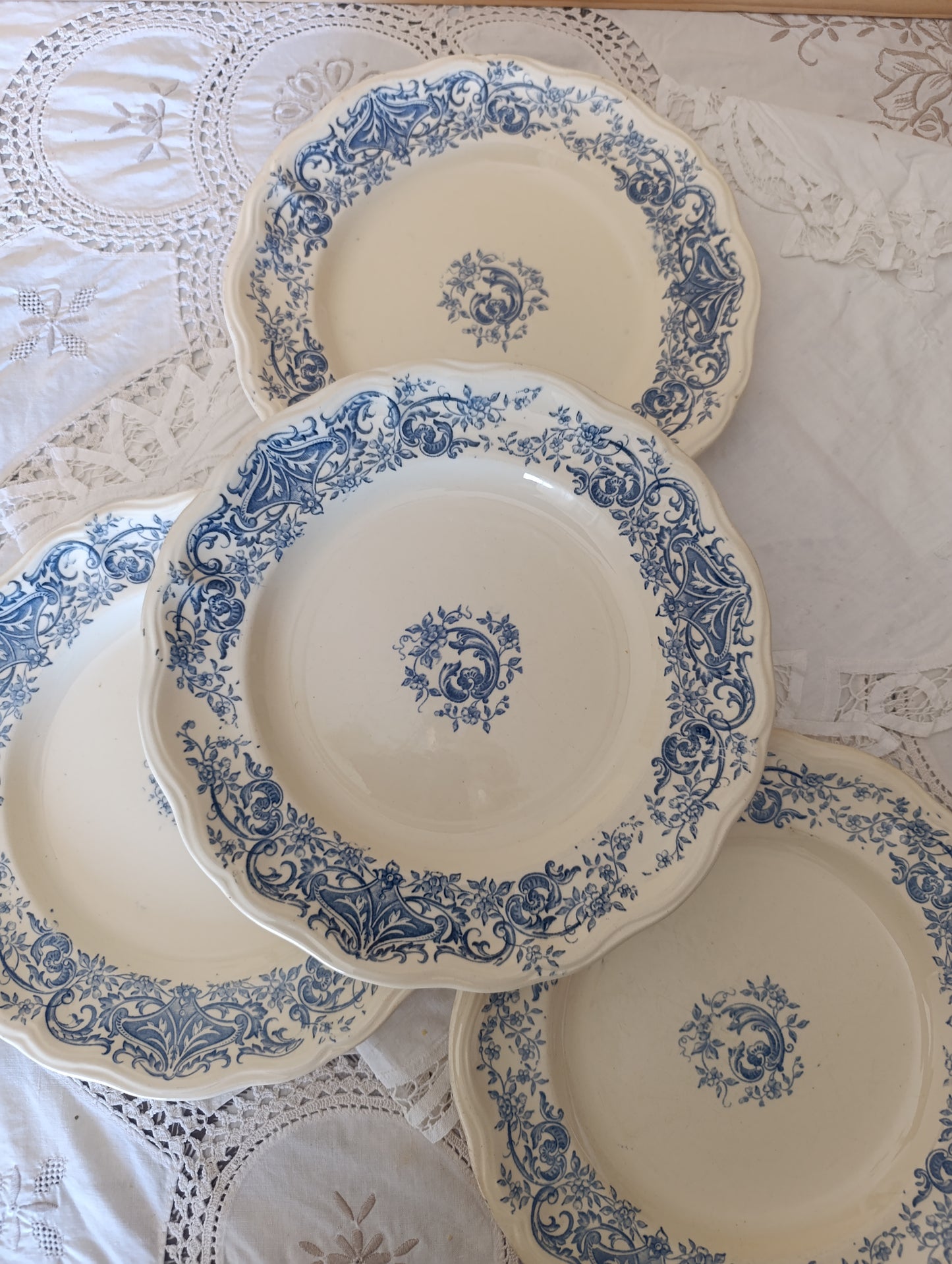 Assiettes Aramis Longchamp terre de fer bleu