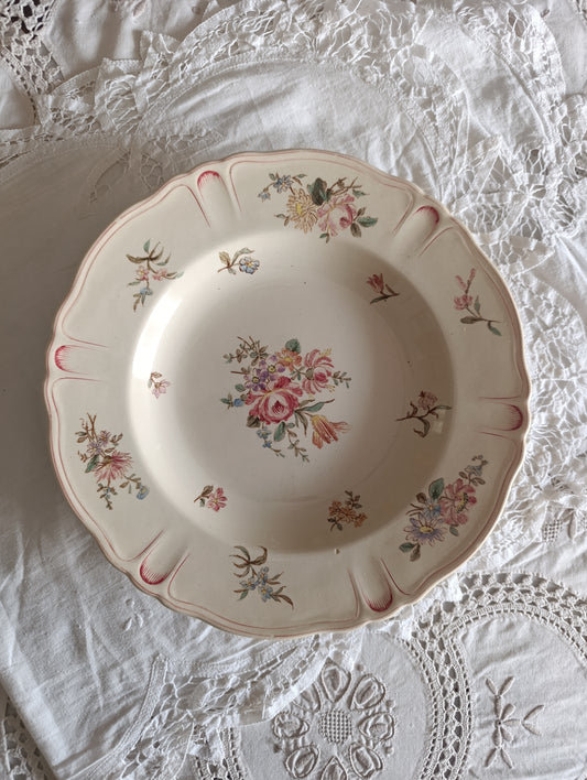 Assiette à soupe Olga Longchamp terre de fer polychrome