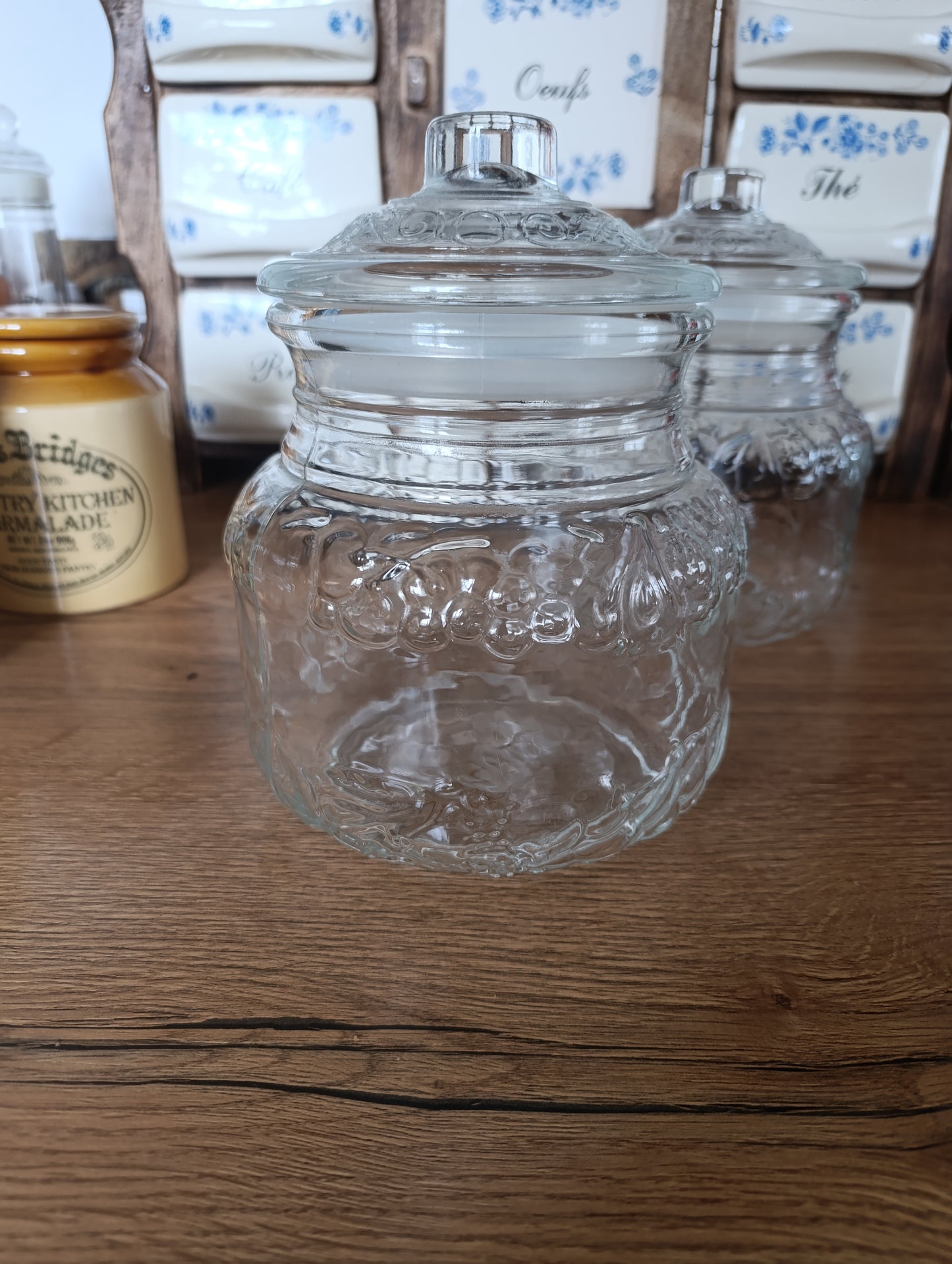 Pot verre vintage fruit italy