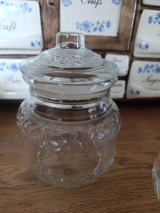 Pot verre vintage fruit italy