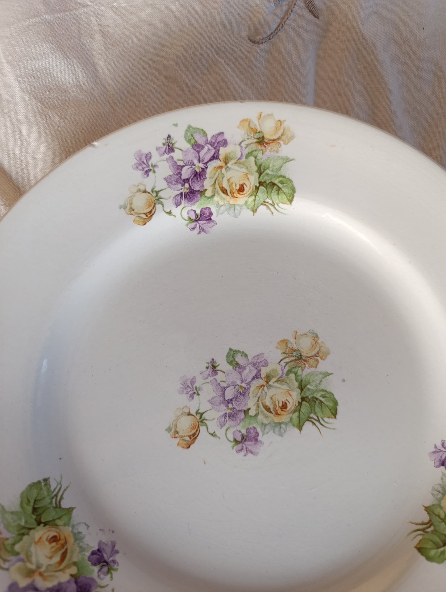Assiette Sarreguemines 19ème