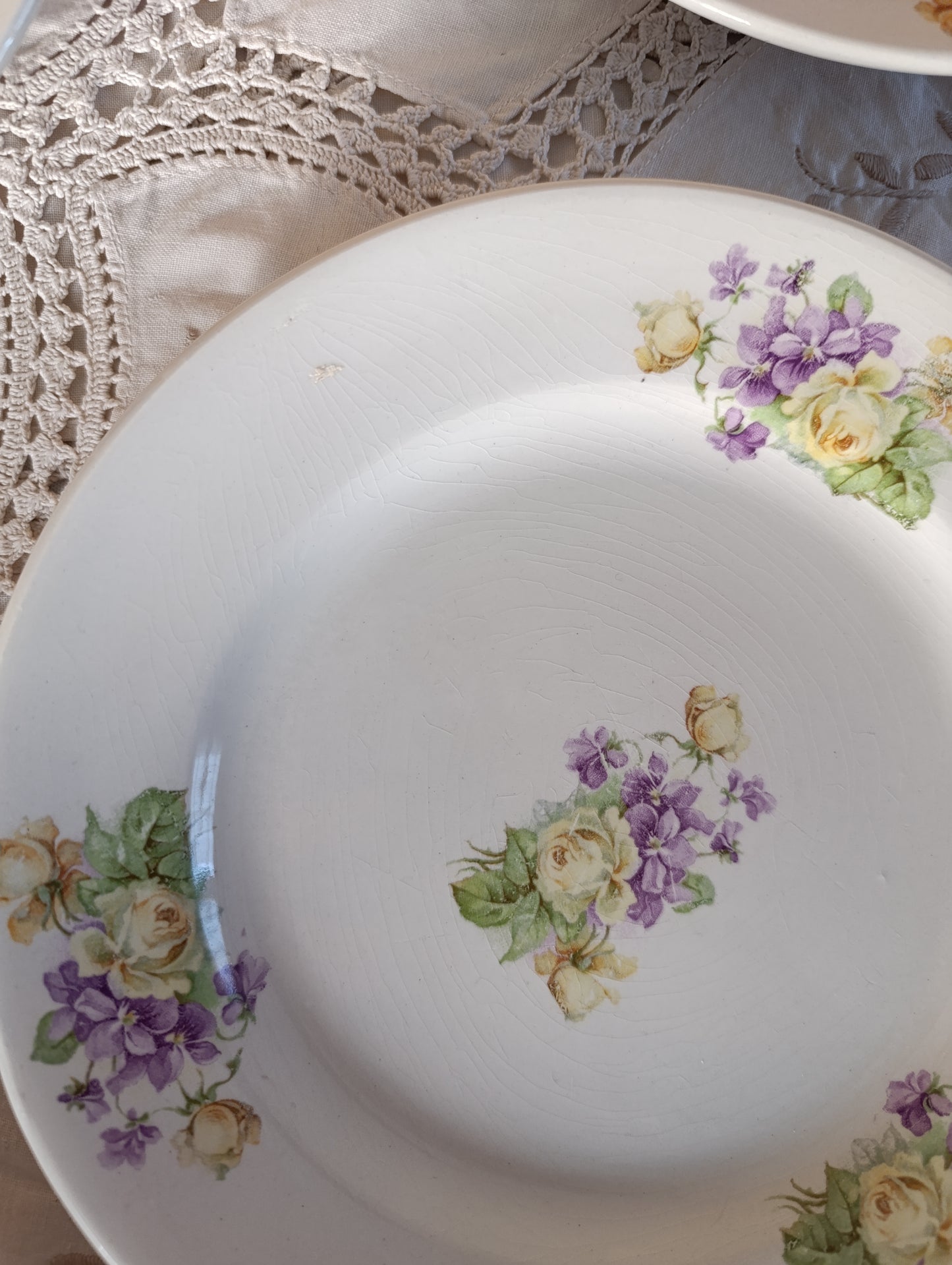 Assiette Sarreguemines 19ème