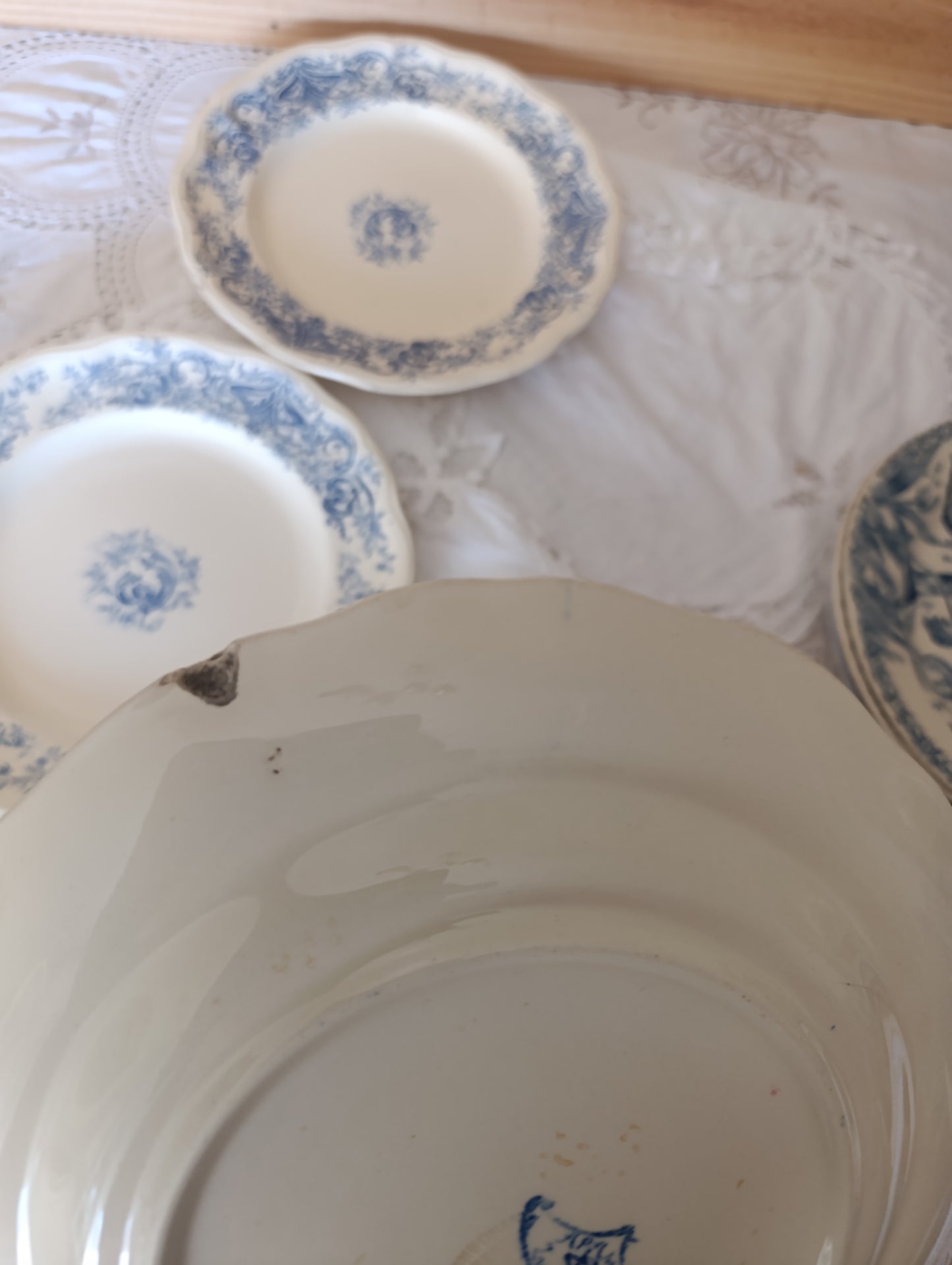 Assiettes Aramis Longchamp terre de fer bleu