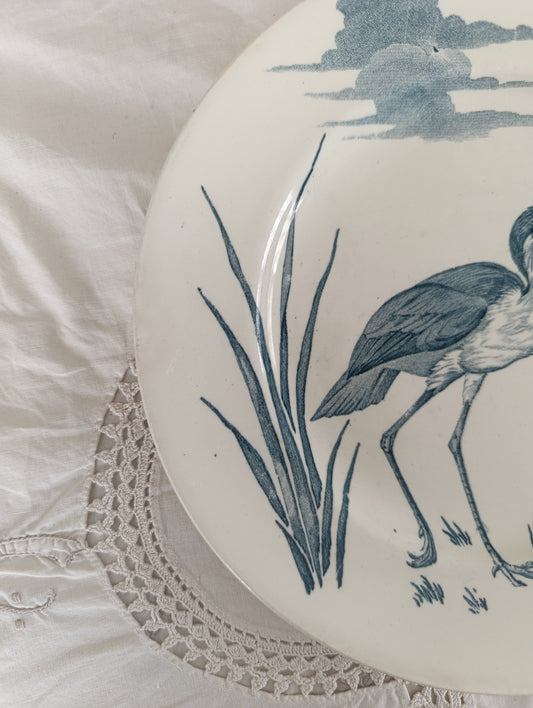 Assiette Oiseau Terre de fer KG Lunéville