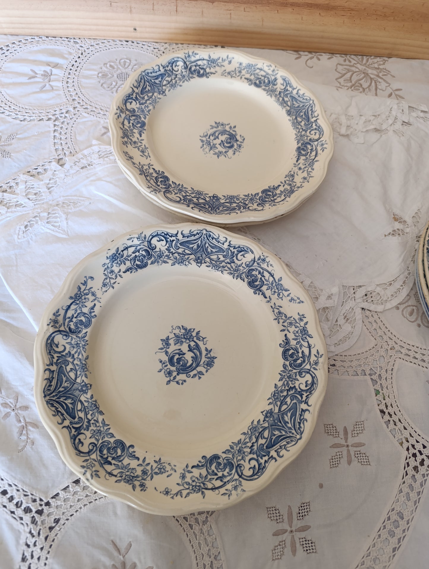 Assiettes Aramis Longchamp terre de fer bleu