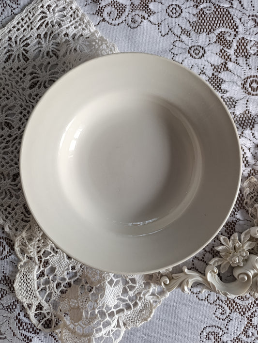 Assiette creuse Terre de fer Ivoire Digoin Sarreguemines