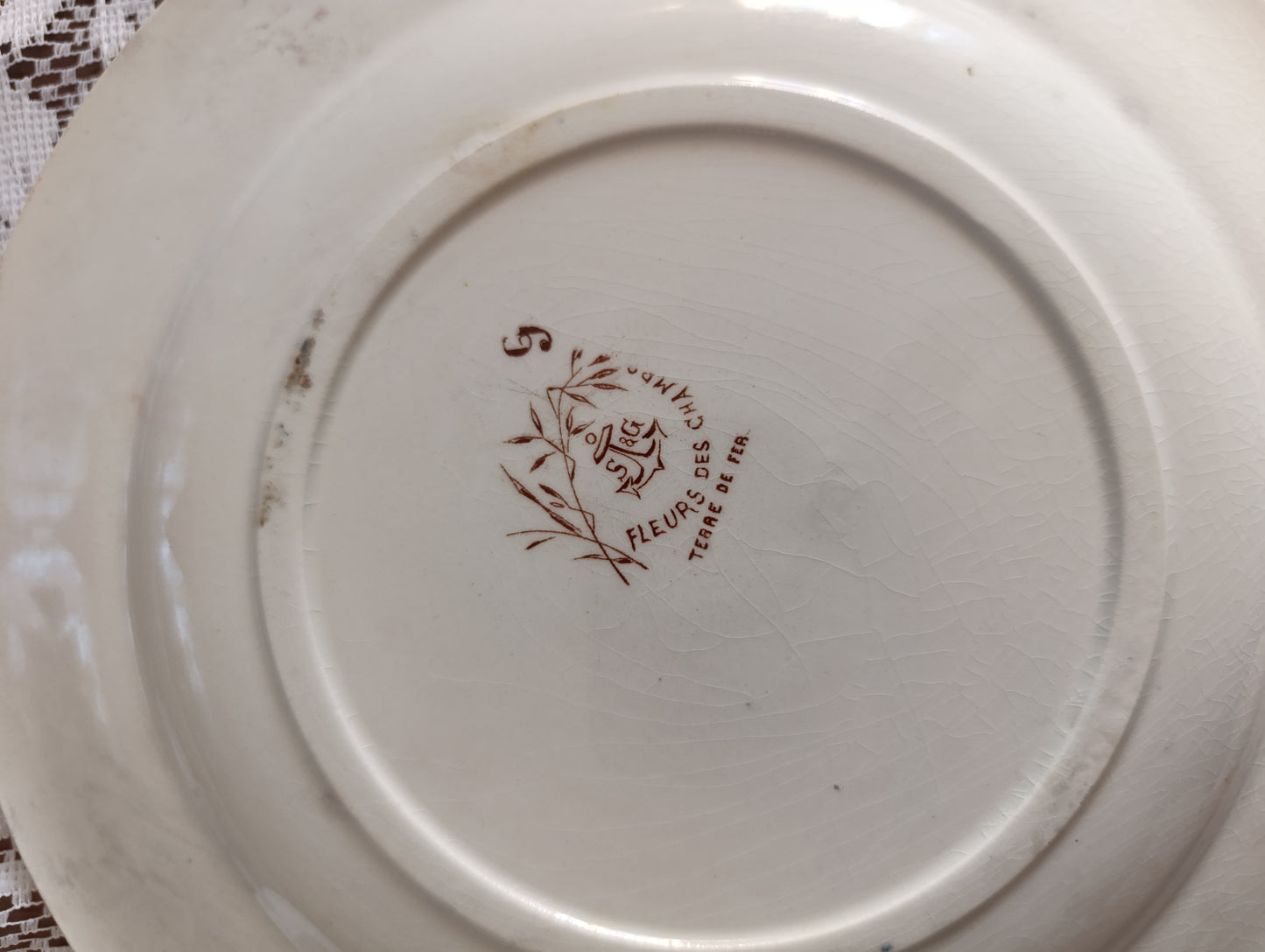 Assiette terre de fer Fleurs des champs SG Clairefontaine