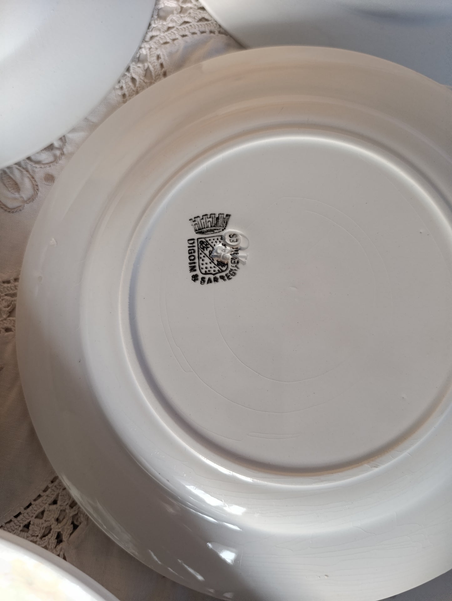 Assiette Sarreguemines 19ème