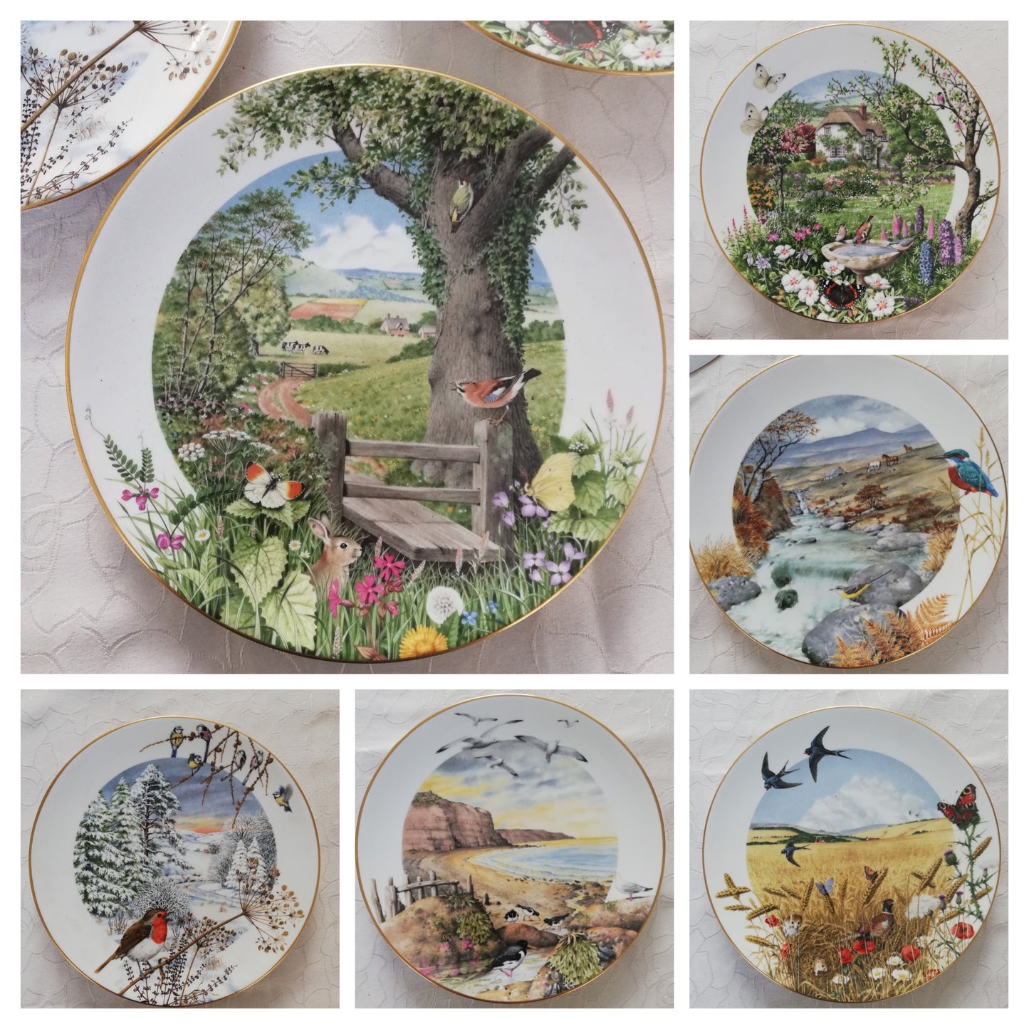 Assiette Fine Porcelaine Royal Worcester Peter Barrett