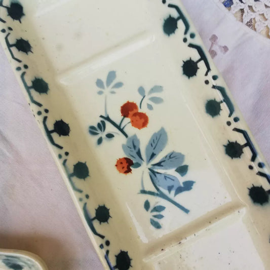 ensemble porte peigne et porte savon terre de fer