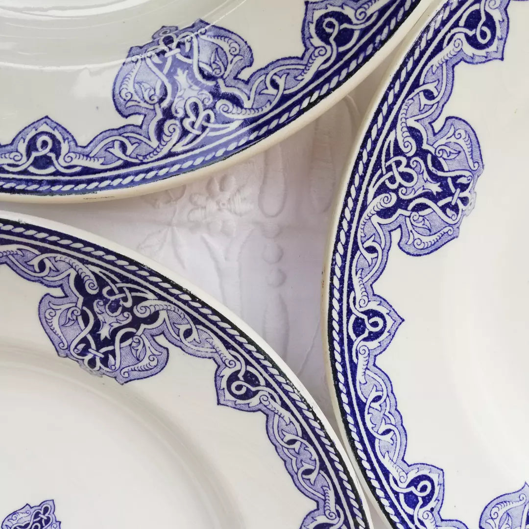 3 assiettes creuses Creil et Montereau