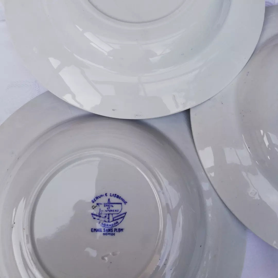3 assiettes creuses Creil et Montereau