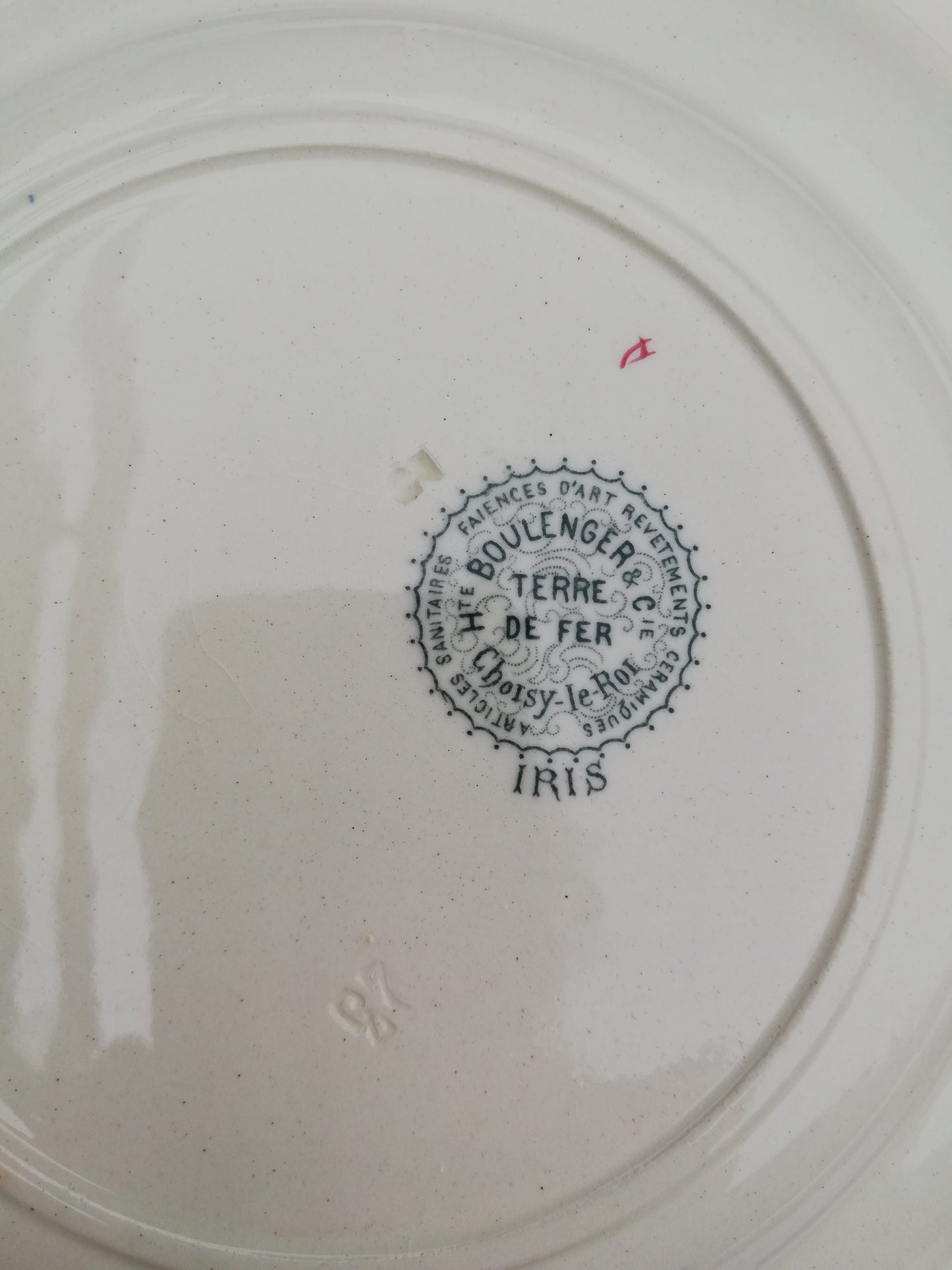 Assiette plate Iris Choisy le Roi