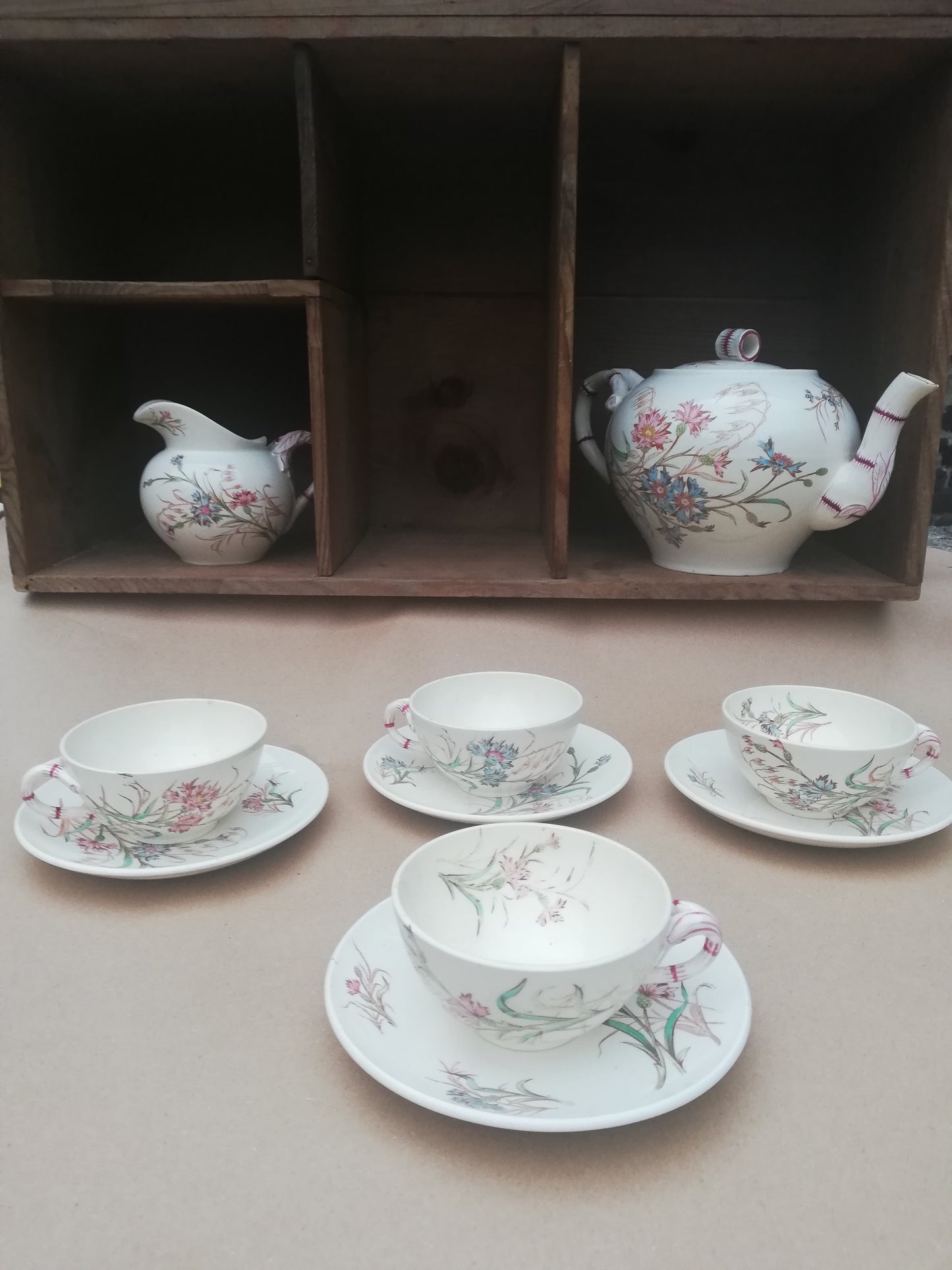 tasse et sous tasse KG Luneville Bleuet