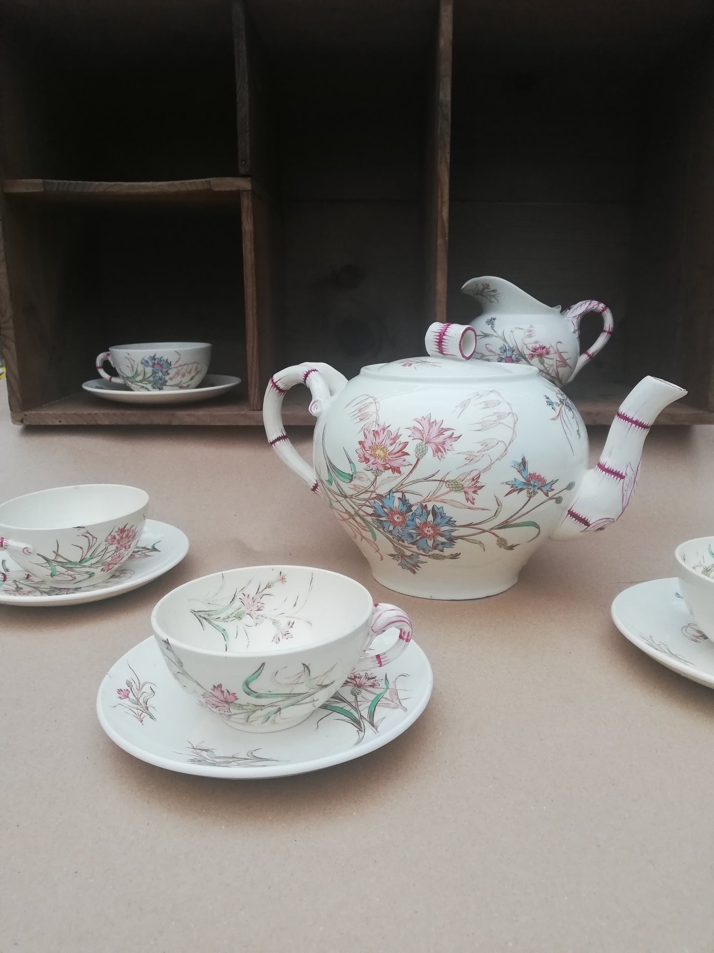 tasse et sous tasse KG Luneville Bleuet