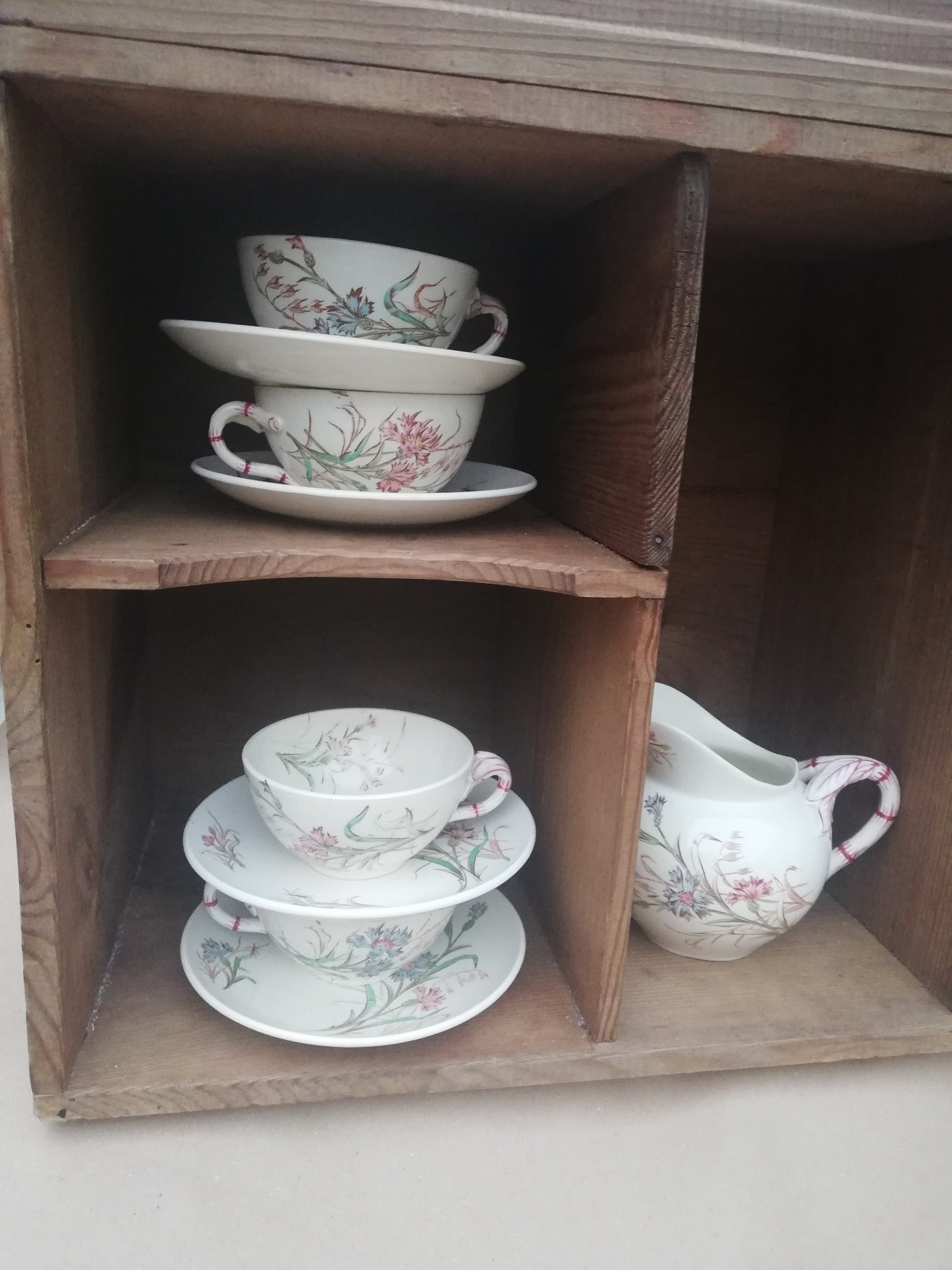 tasse et sous tasse KG Luneville Bleuet