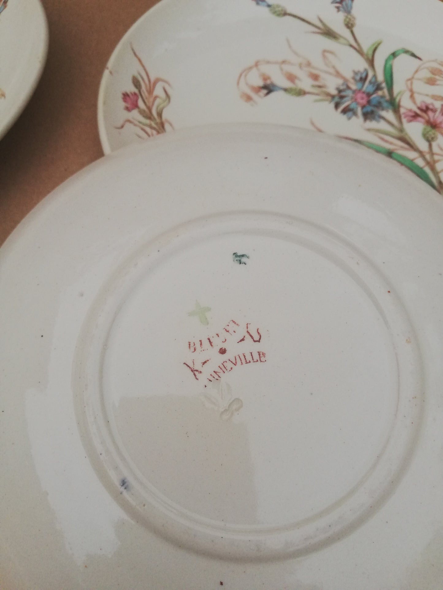 tasse et sous tasse KG Luneville Bleuet