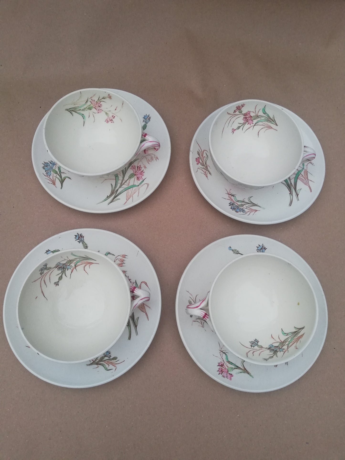 tasse et sous tasse KG Luneville Bleuet