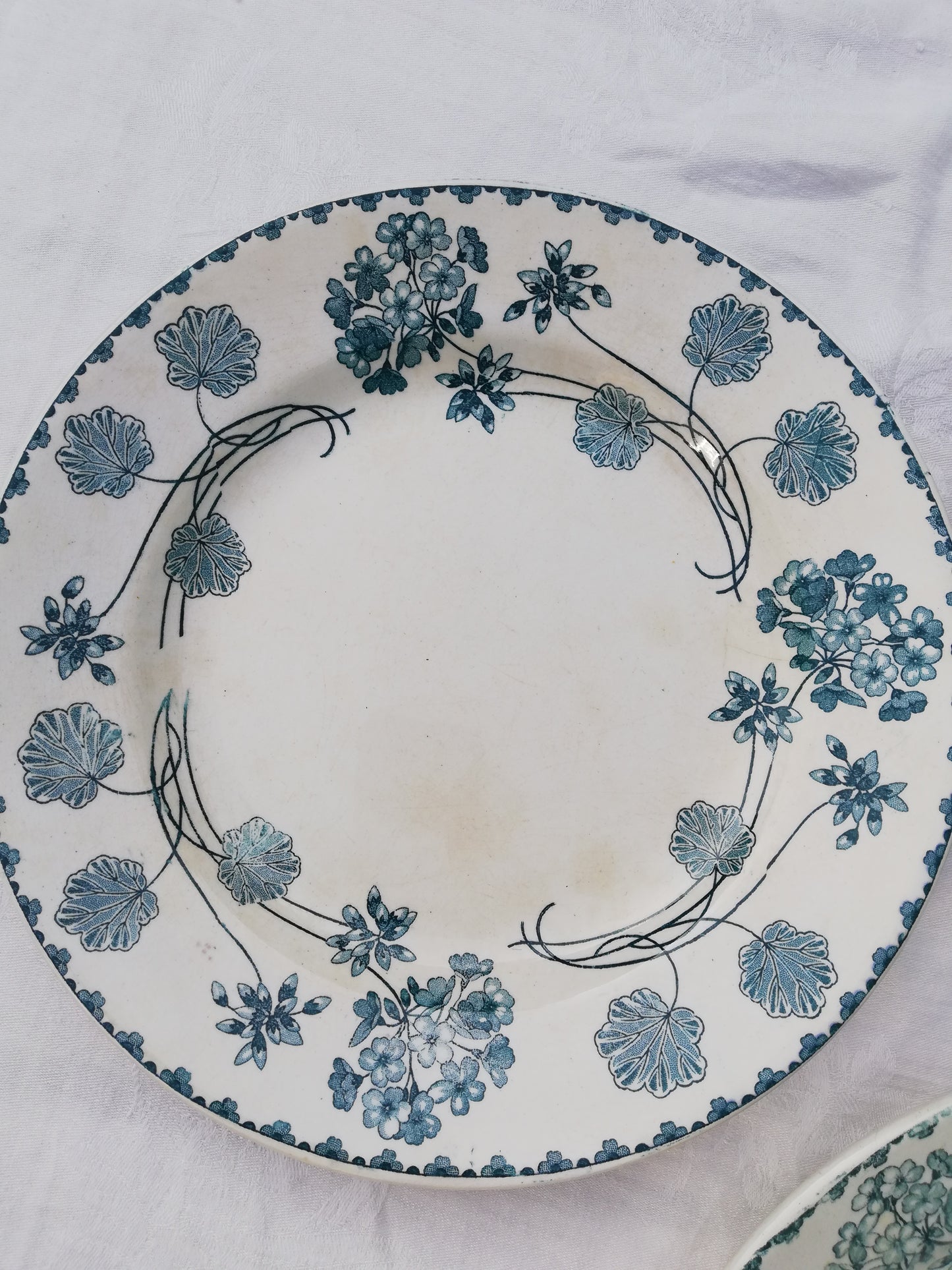 Assiette Sarreguemines Geranium