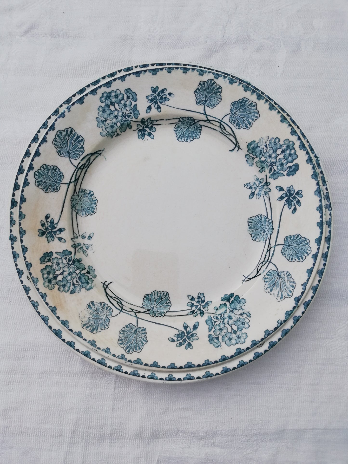 Assiette Sarreguemines Geranium