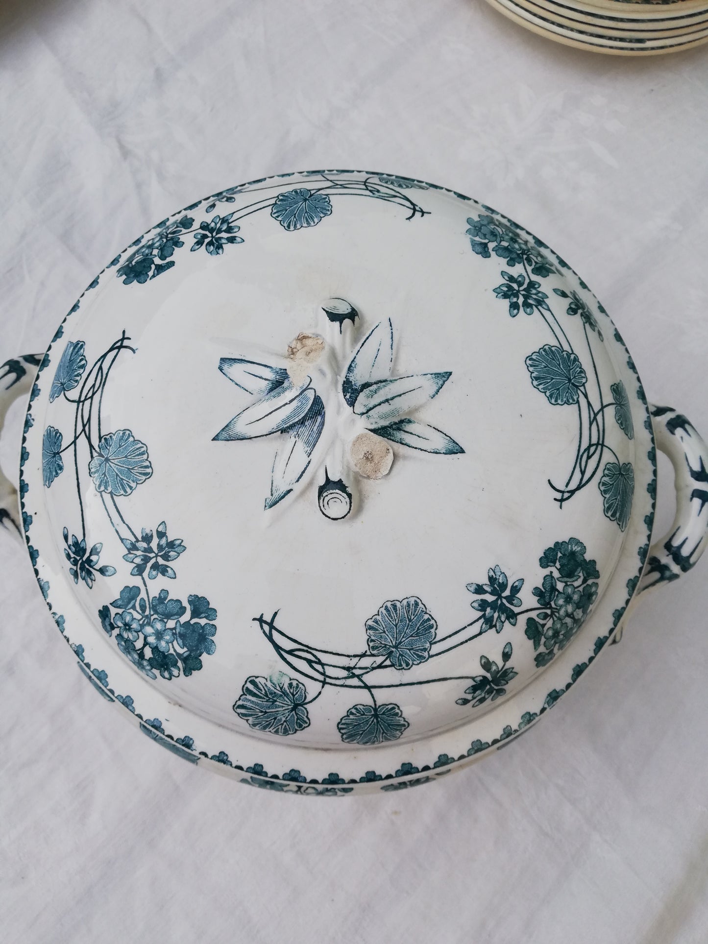 Soupière Sarreguemines Geranium