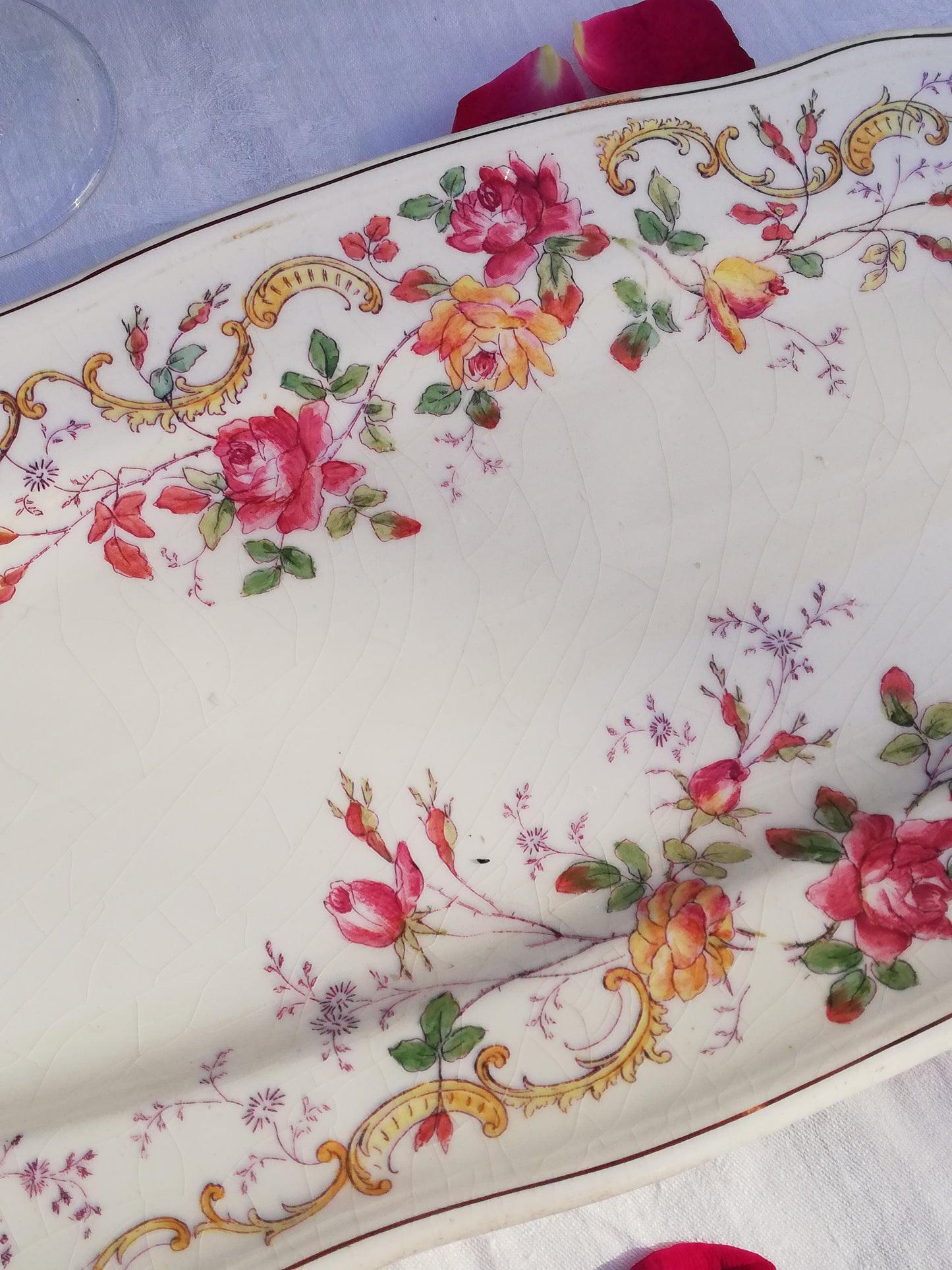 Plat terre de fer polychrome Longchamp