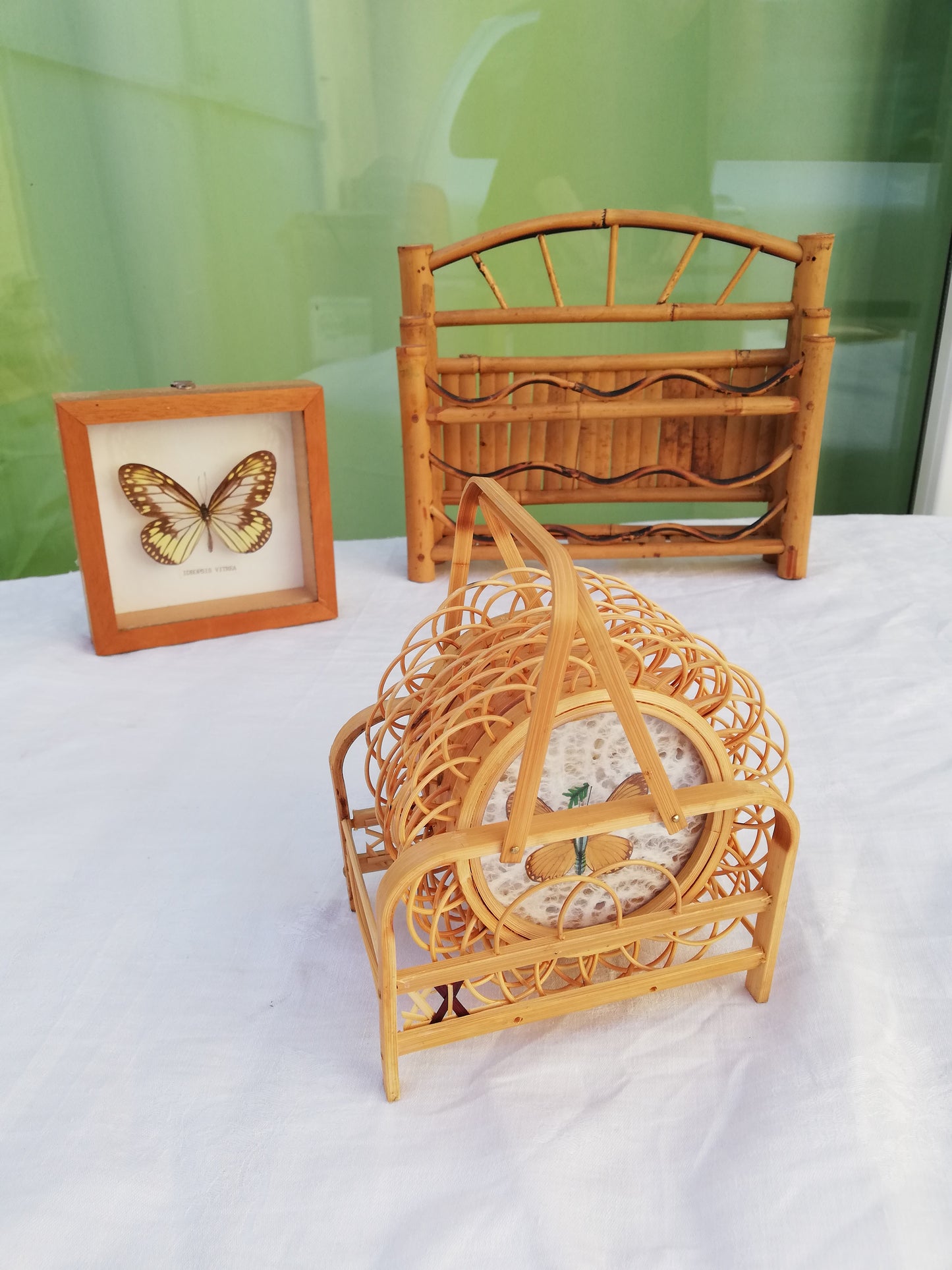 Sous verre Papillon vintage