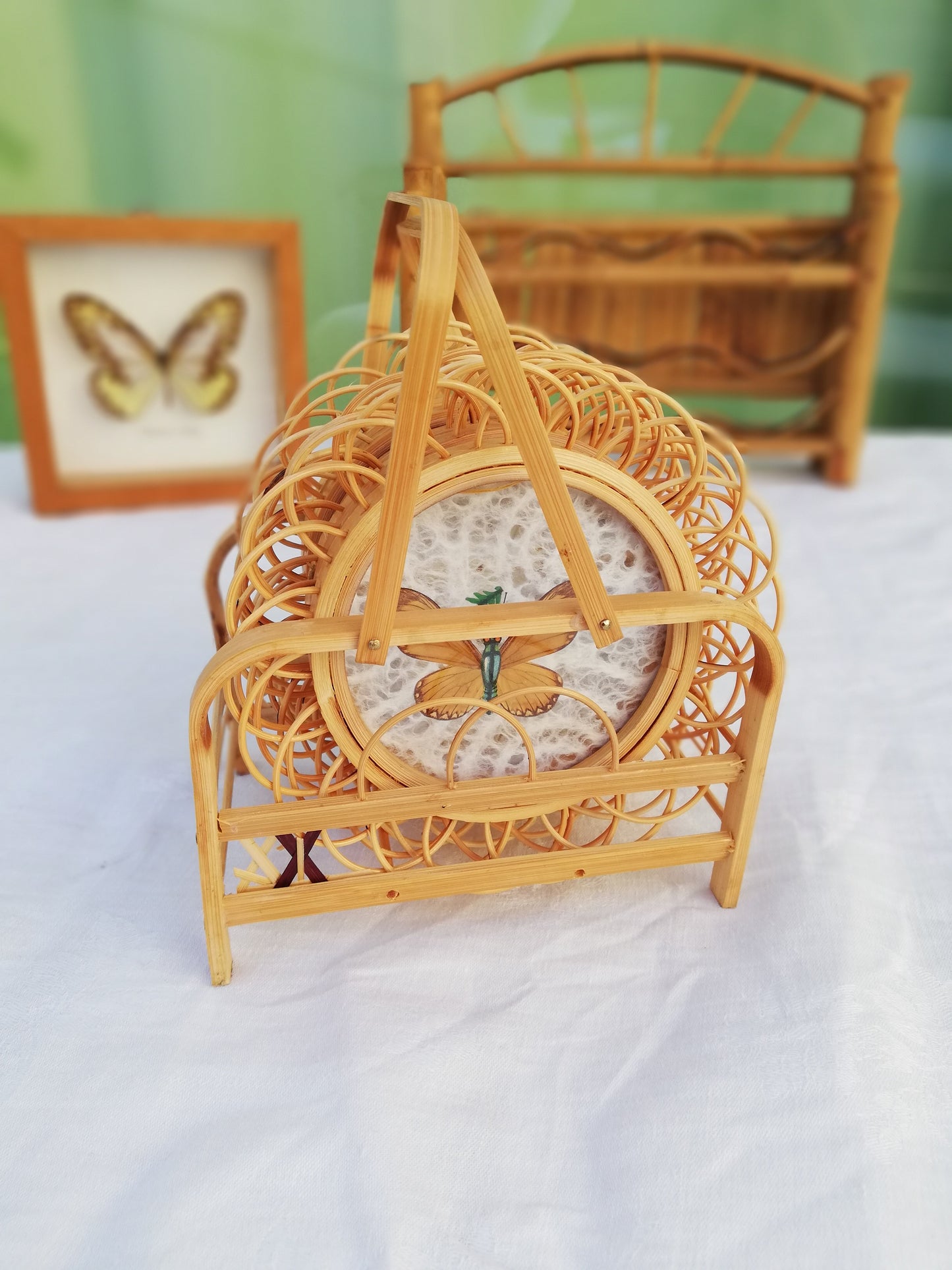 Sous verre Papillon vintage