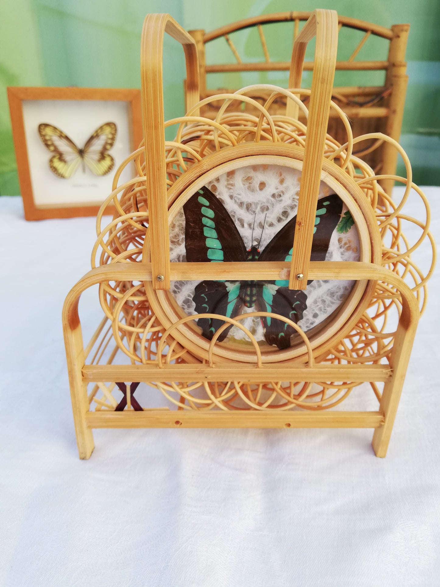 Sous verre Papillon vintage