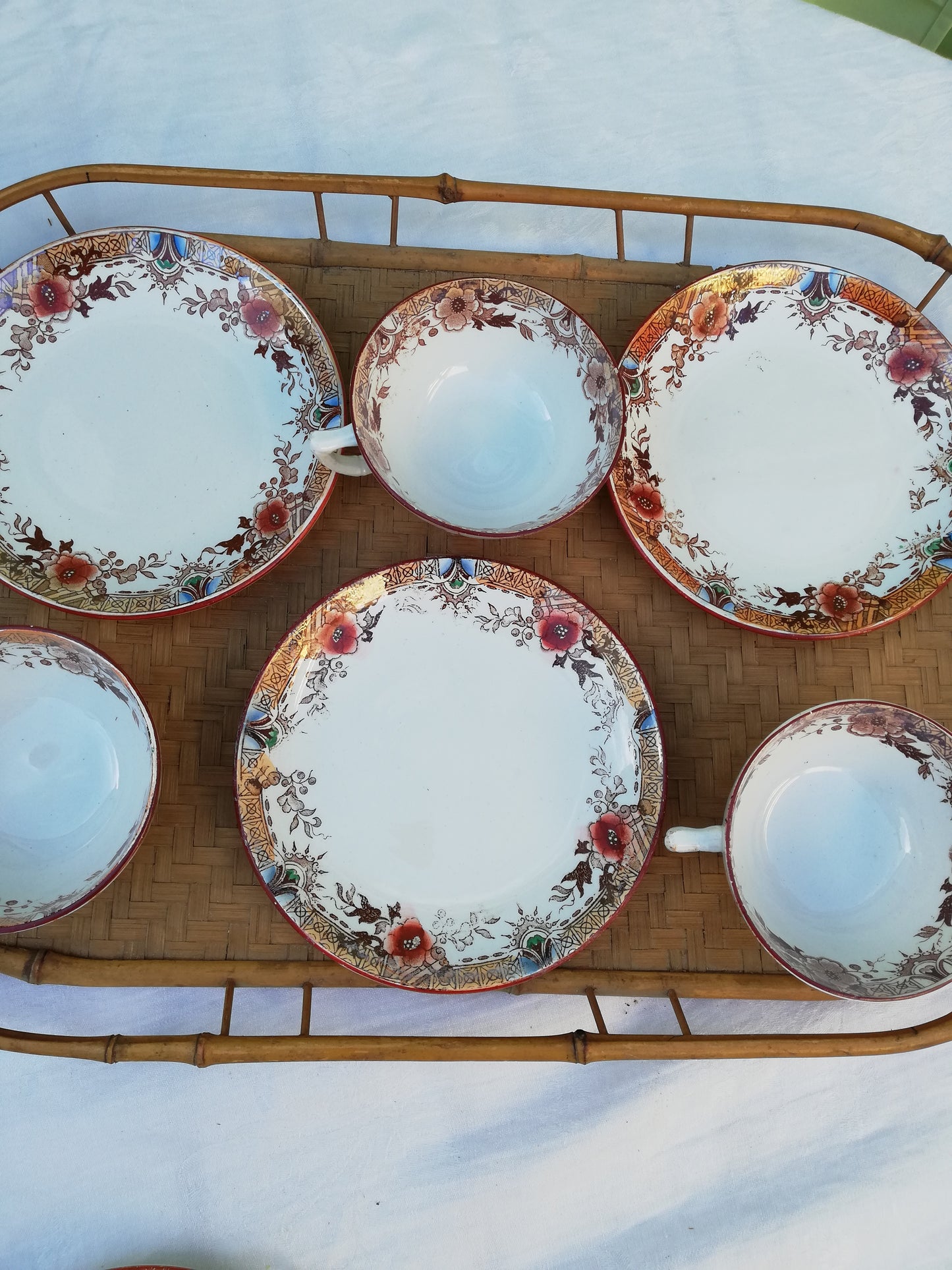 Tasse et Sous tasse à thé terre de fer Sarreguemines