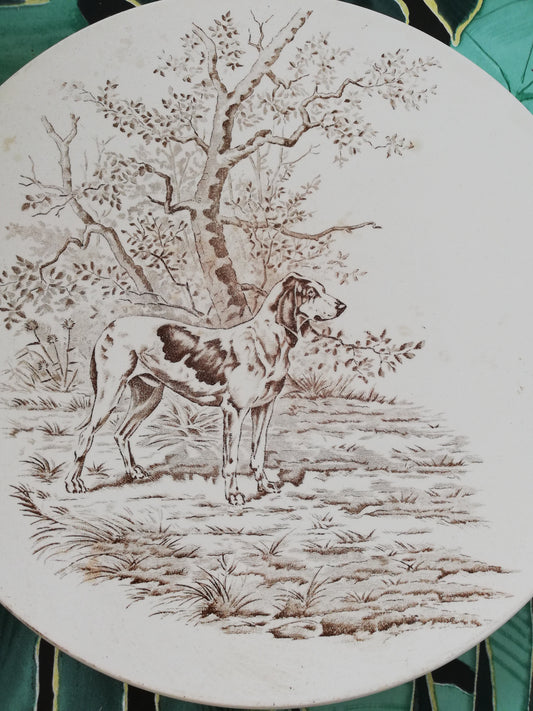 Assiette decorative terre de fer Longchamp