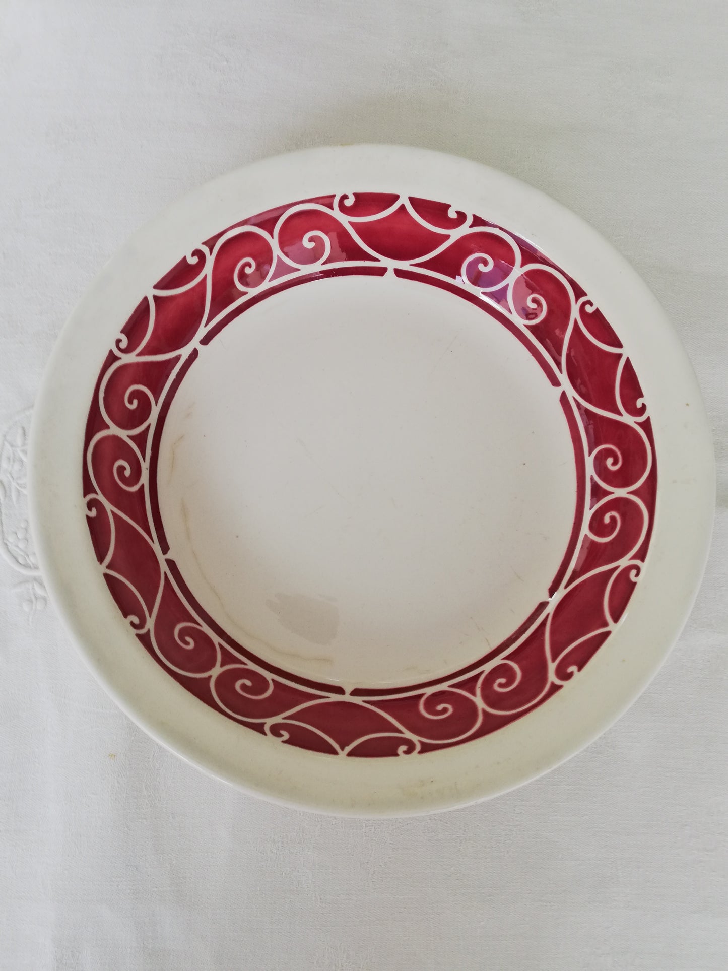 Plat rond Terre de Fer Digoin Sarreguemines