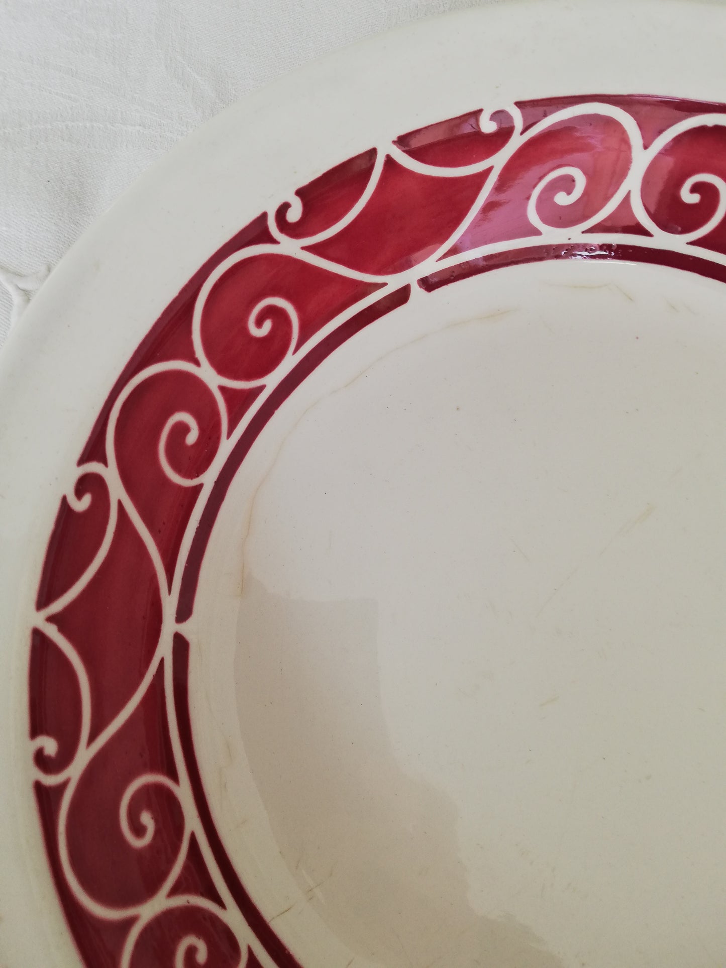 Plat rond Terre de Fer Digoin Sarreguemines
