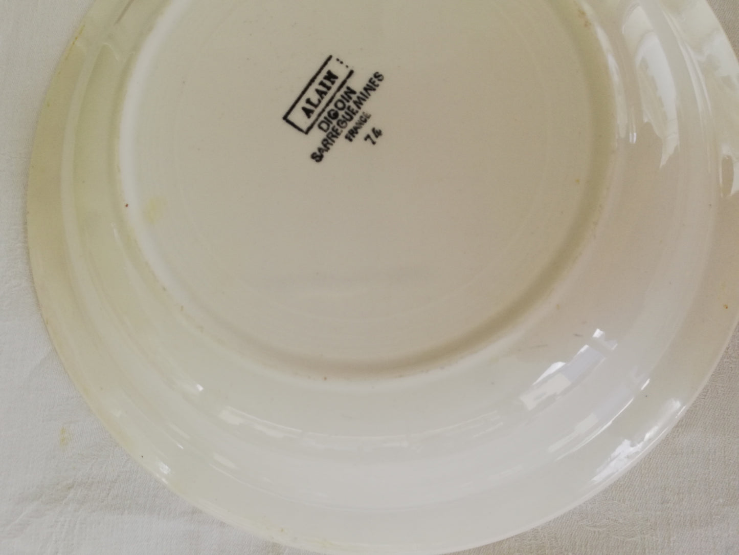 Plat rond Terre de Fer Digoin Sarreguemines