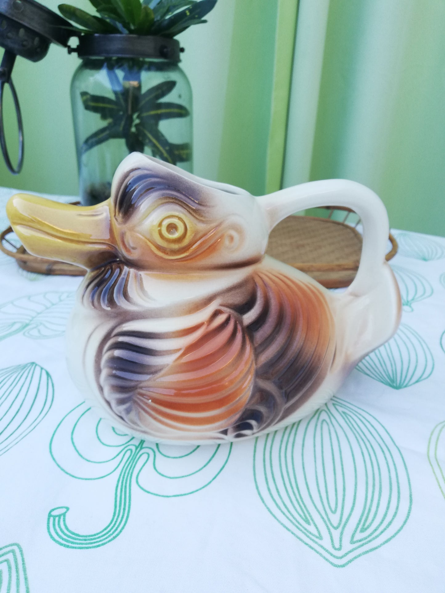 Pichet Barbotine Canard Sarreguemines