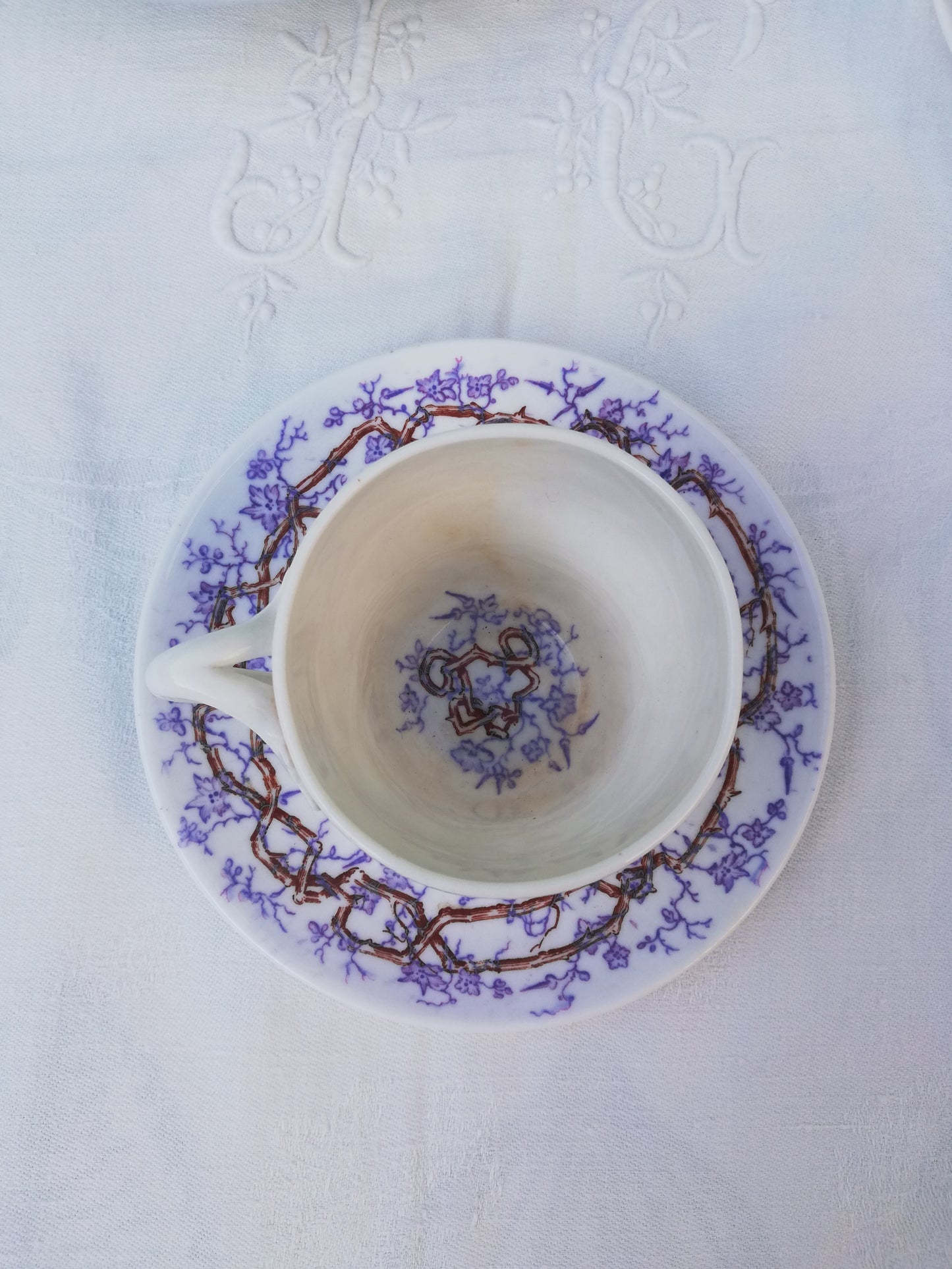 Tasse et Sous Tasse Sarreguemines