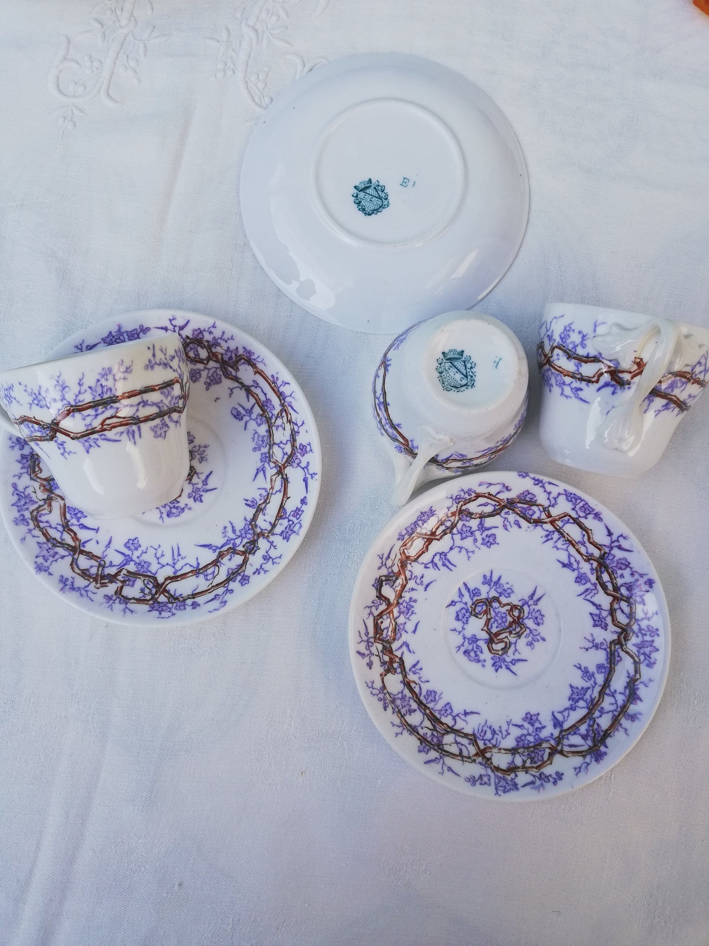 Tasse et Sous Tasse Sarreguemines