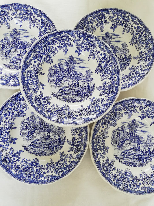Assiette creuse Luneville Toile de Jouy